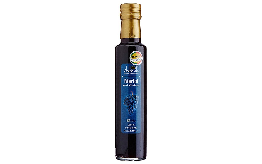 Dolce Vita Merlot Sweet Wine Vinegar   Glass Bottle  250 millilitre